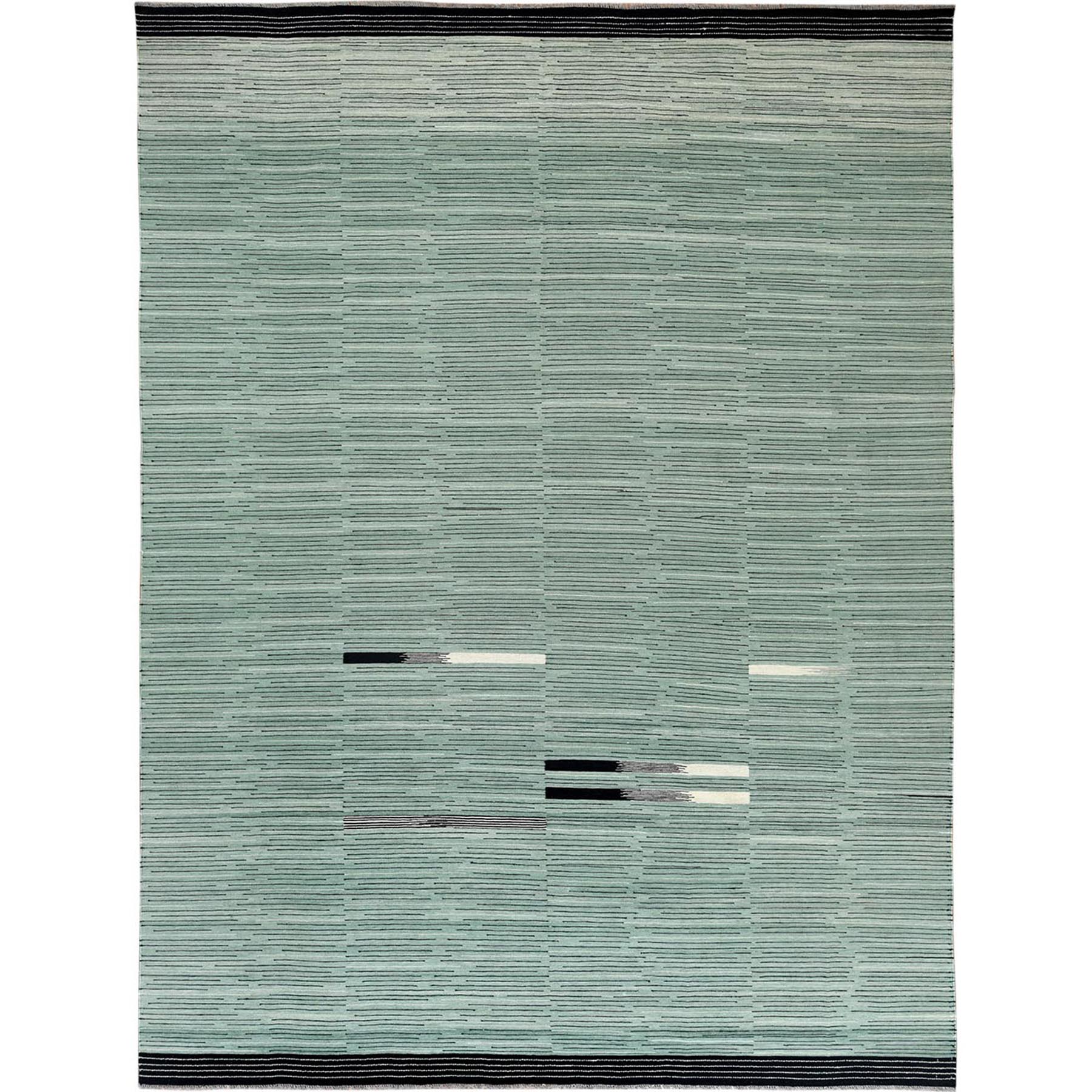 Modern & Contemporary Wool Hand-Woven Area Rug 10'2